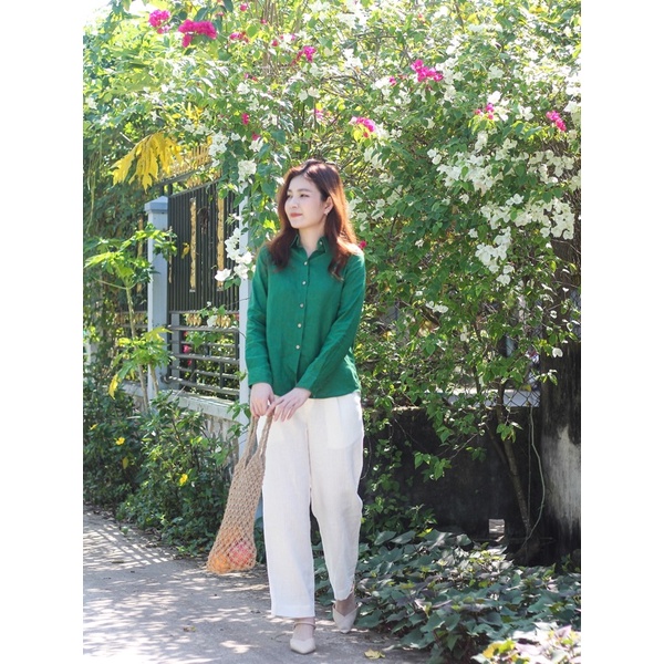 ĐẶT MAY - Quần tây ống suôn linen tưng premium washed Mé Hè