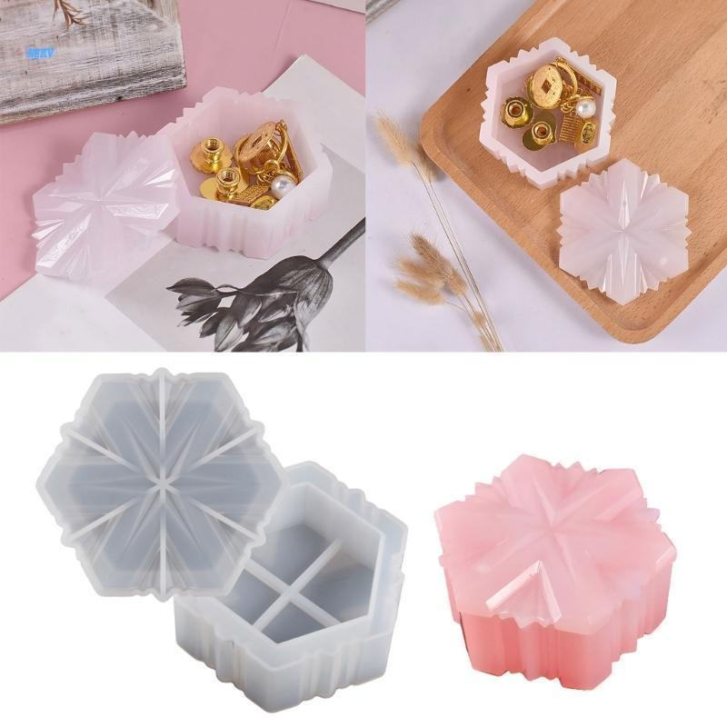 Set 2 Khuôn Silicone Tạo Hình Ngôi Sao Sáu Cánh Dùng Trang Trí DIY