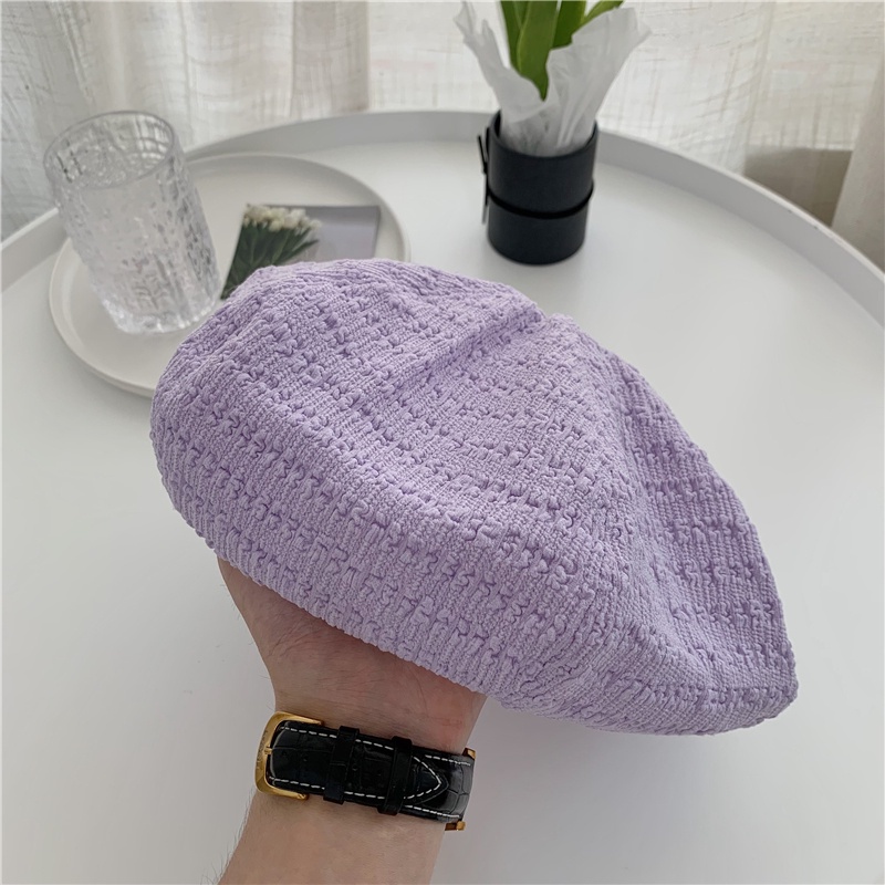 HMH®Mũ beret chất liệu độc đáo form ôm dễ phối đồ phong cách retro cá tính xuân hè cho nữ