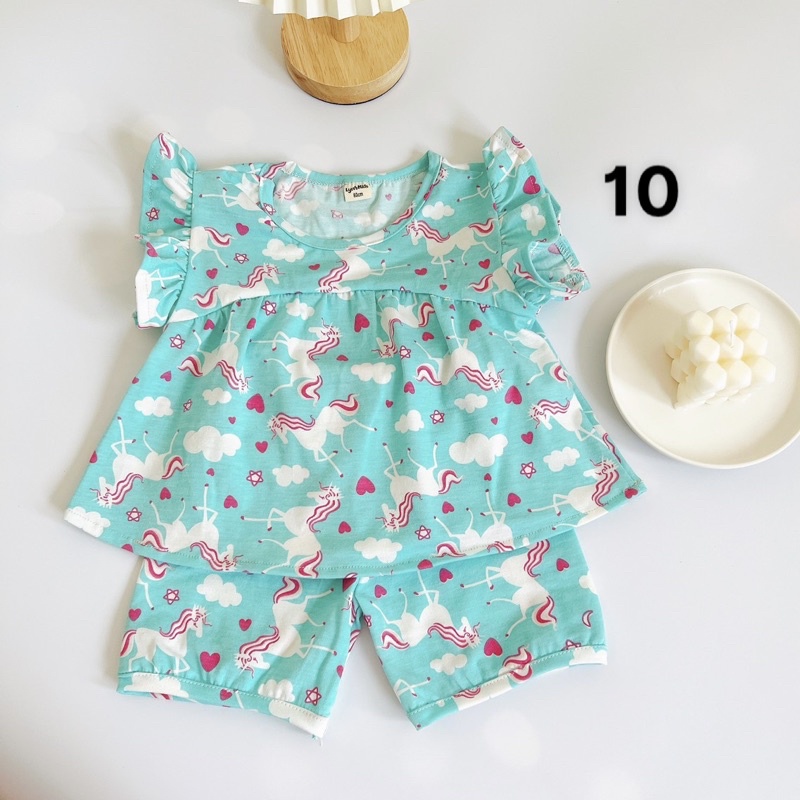Đồ bộ tay bèo babydoll bé gái