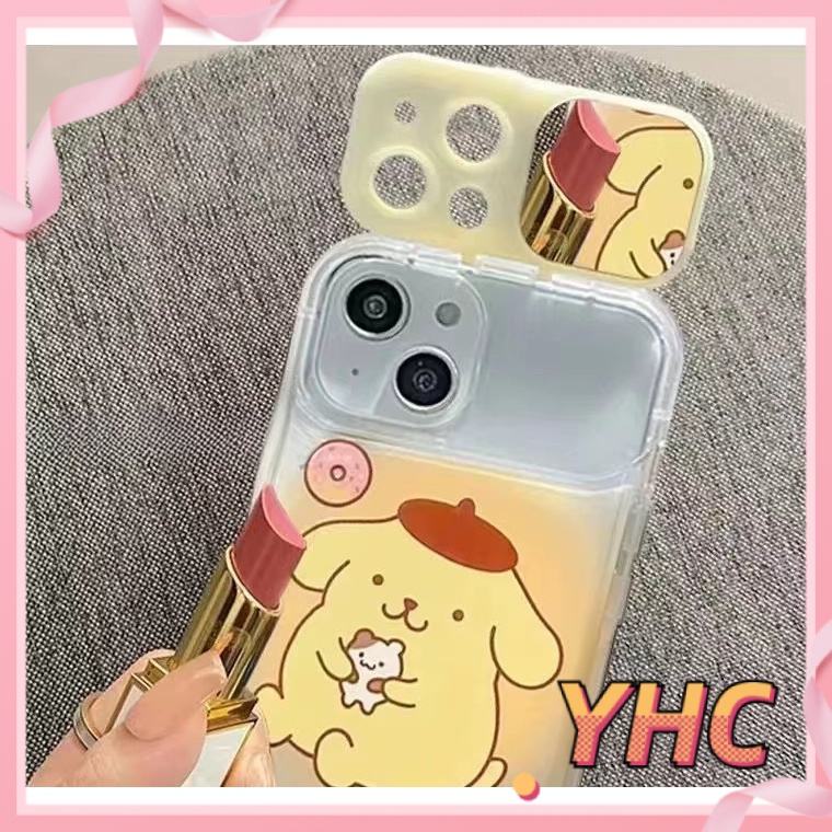 Ốp lưng phone Camera  bánh pudding dễ thương lật gương trang điểm iPhone 7 / 7plus / 8 / 8plus / X / xs / xsmax / 11 / 12 / 13 / 14 / Plus / pro / pro max-8005