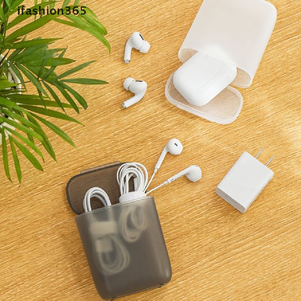 Hộp Đựng Dây Cáp Tai Nghe / Trang Sức / Son Môi Chống Bụi Tiện Dụng Khi Đi Du Lịch ifashion365