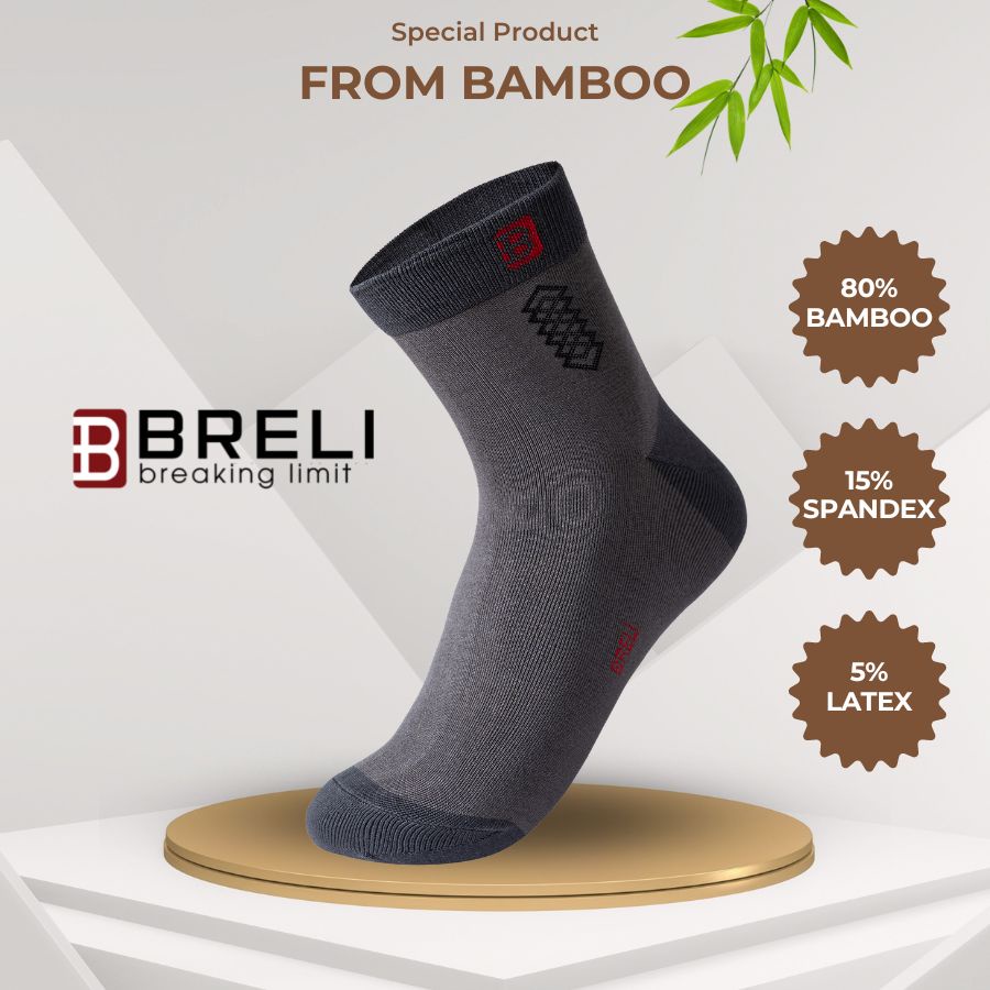Tất nam cổ cao Bamboo BRELI - BTB2252-DGR