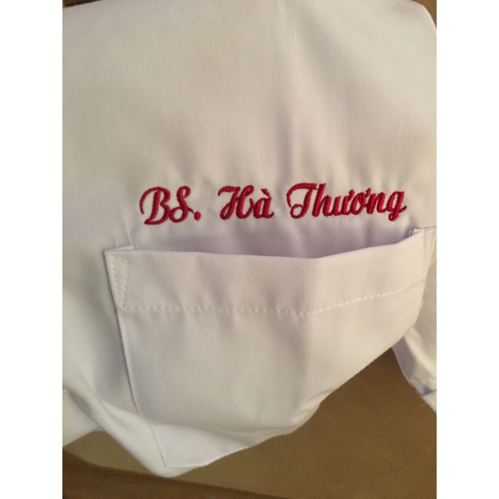 THÊU TÊN - THÊU LOGO LÊN ÁO BLOUSE THEO YÊU CẦU