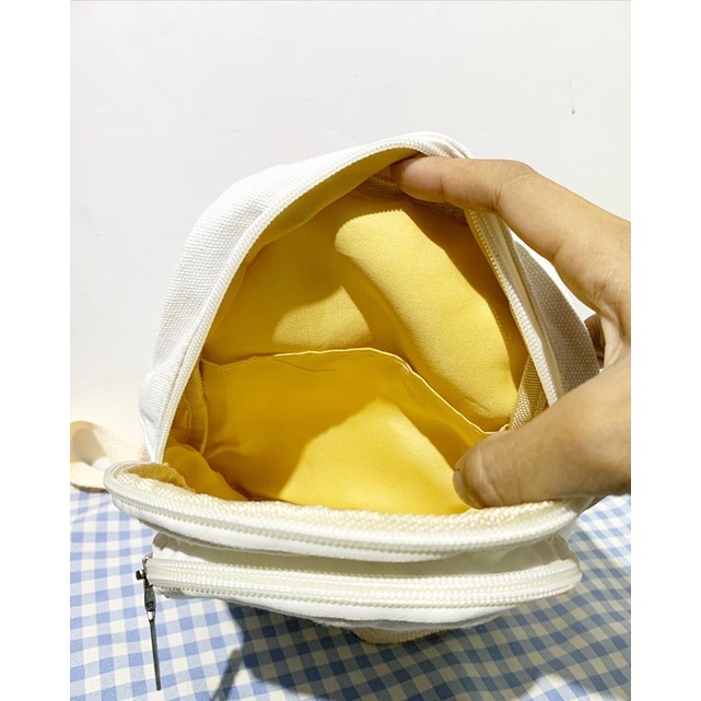 Balo mini trắng 2 ngăn dễ thương