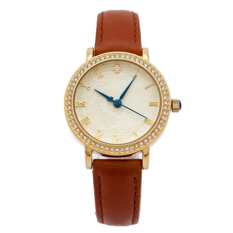 [Julius Mall Store] Đồng hồ nữ Julius Hàn Quốc dây da JA-585 (Nâu)