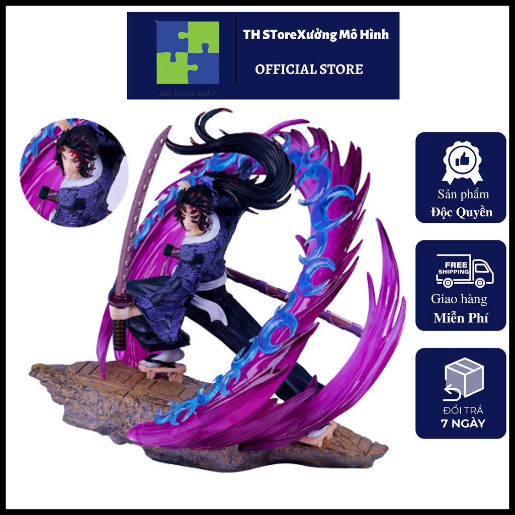 Mô hình Thượng Huyền Nhất Kokushibo 21cm fullbox màu, có led, mô hình thanh gươm diệt quỷ mới nhất