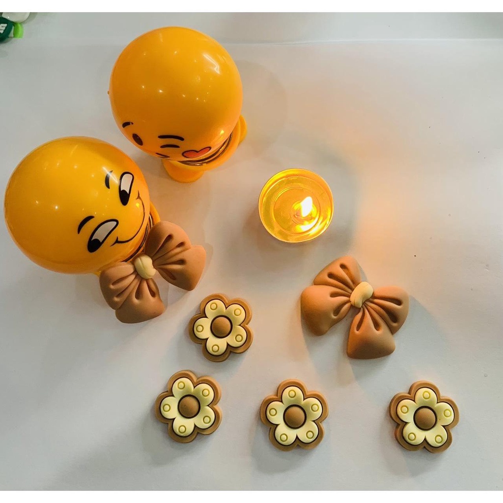 SKD29 HOA NƠ GẤU Sticker kiểu dáng mới cài dép trang trí  thêm cho đôi dé