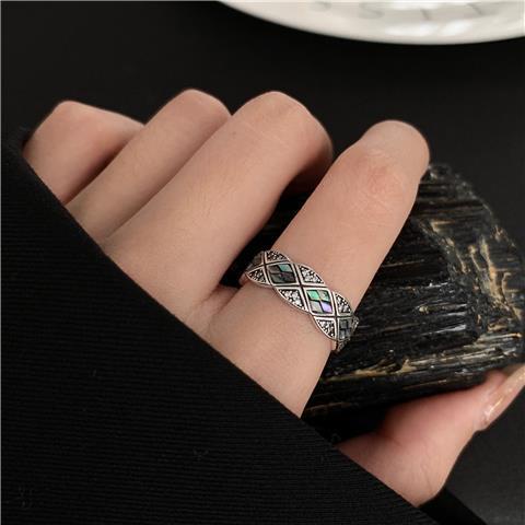 Nhẫn Mạ Bạc 925 Đính Kim Cương Nhiều Màu Sang Trọng Thiết Kế Tinh Tế Cao Cấp Phong Cách Haobing boutiqu