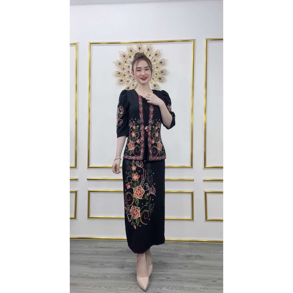 ĐẦM VEST TRUNG NIÊN THÊU 3D DÀNH CHO MẸ