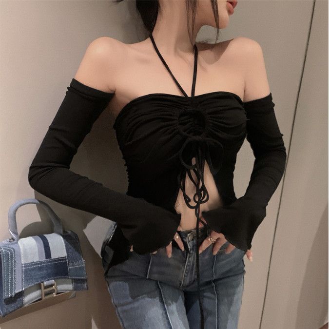 Áo Thun COZOK Tay Dài Trễ Vai Thời Trang Quyến Rũ Cho Nữ