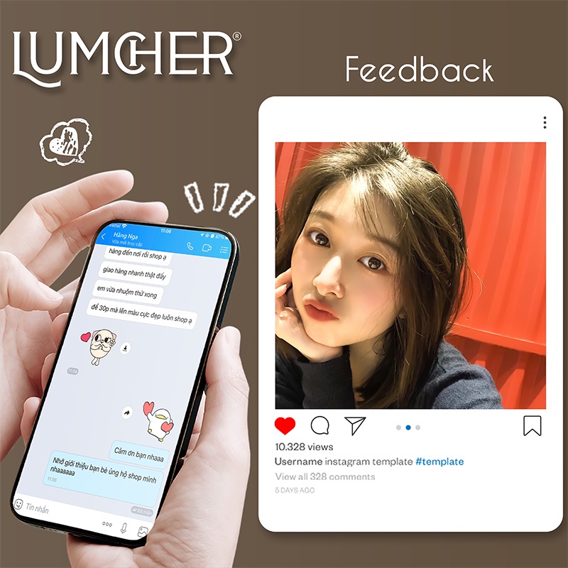 Thuốc nhuộm tóc Trà San Hô không tẩy giá rẻ chính hãng Lumcher LC25