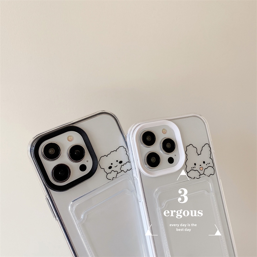 Ốp Điện Thoại TPU Mềm Trong Suốt Có Ngăn Đựng Thẻ 3 Trong 1 Cho IPhone 14 13 12 11 Pro Max X XR Xs Max 8 7 6 6s Plus SE 2020