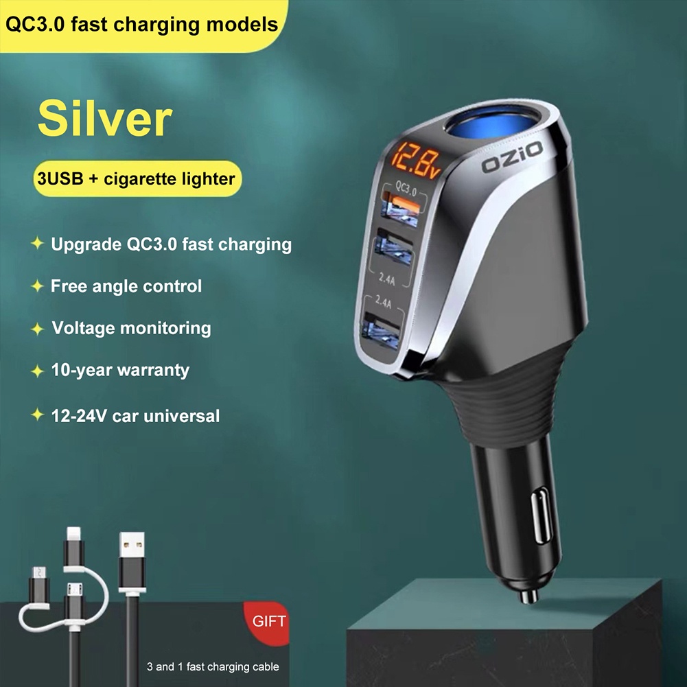 Tẩu Sạc Nhanh QC3.0 / PD Cổng USB 66W DC 12V / 24V Cho Xe Hơi
