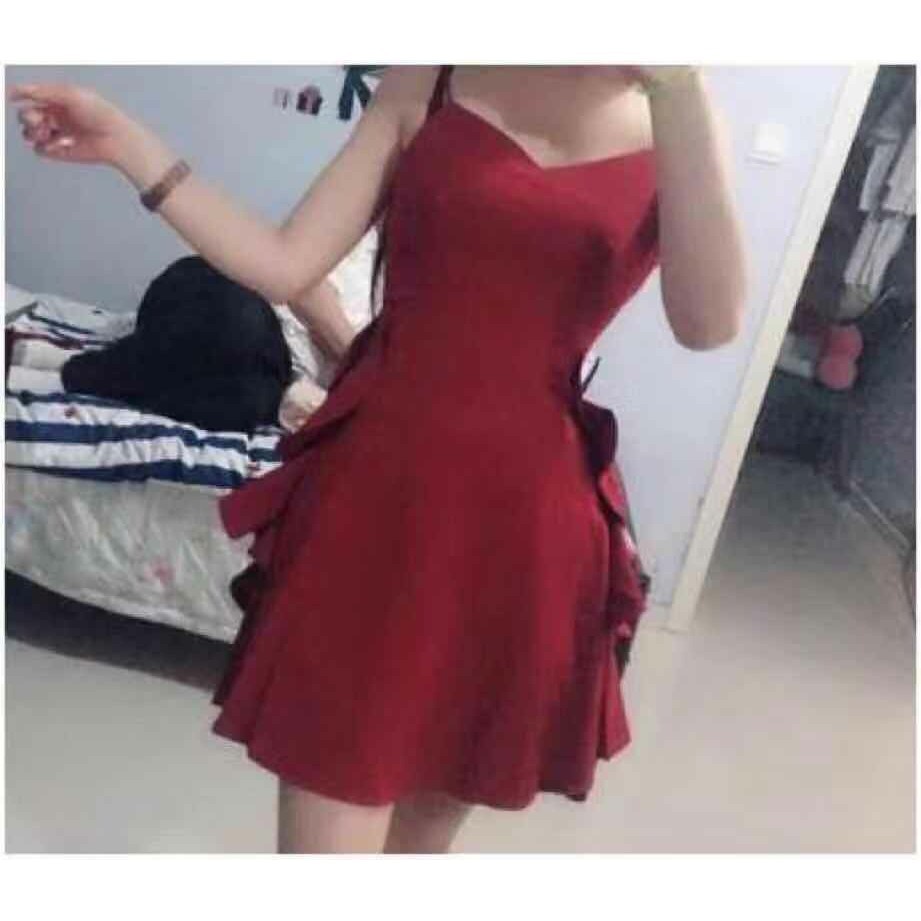 ORDER♥️Đầm,Váy Đỏ nhún bèoSize S->2XL