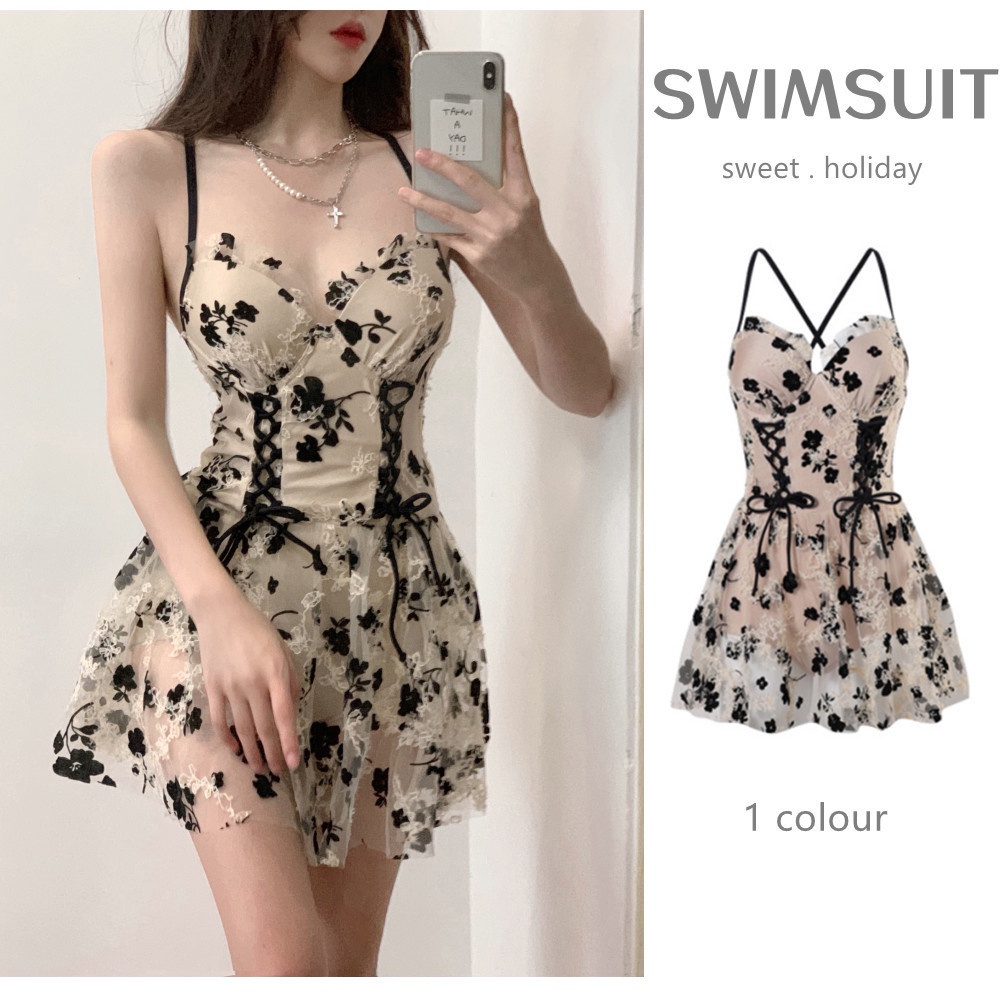 Bikini đi điển đồ bơi 1 mảnh 2 dây sành điệu, áo tắm nữ sexy | BigBuy360 - bigbuy360.vn