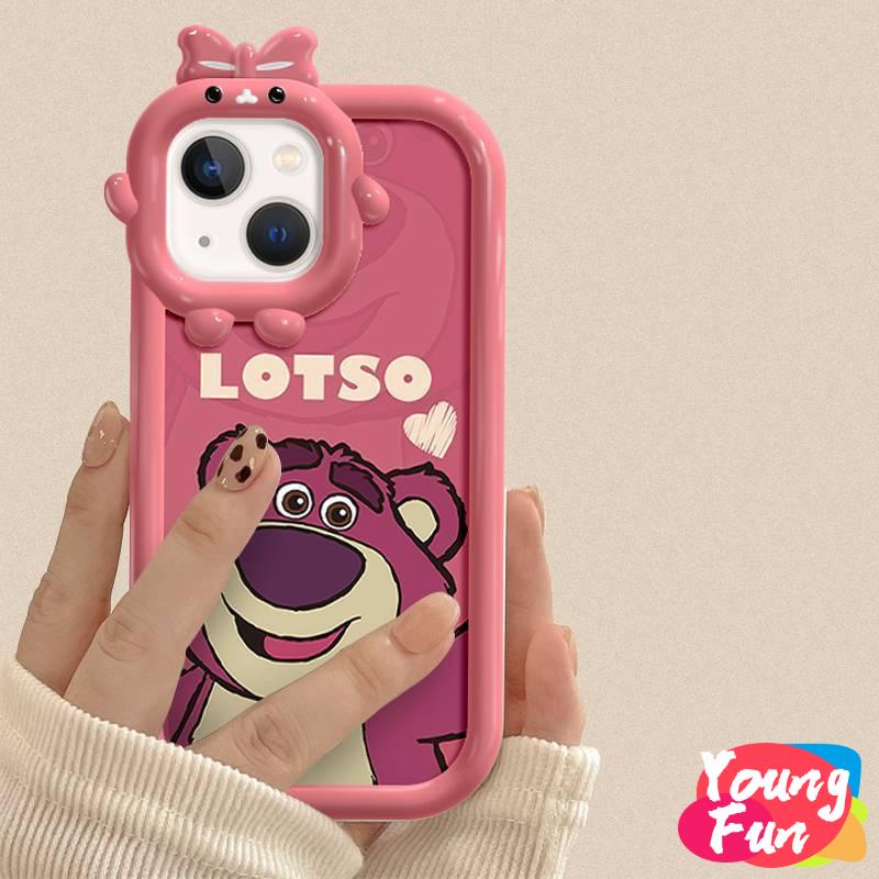 Gấu dâu tây Ốp lưng iphone 6splus/7/7plus/8/8plus/x/xs/11/12/13/pro/max/plus/promax  hình dâu gấu nơ hồng dễ thương quái vật | BigBuy360 - bigbuy360.vn