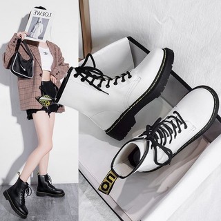 [ORDER] Giày boots DR da cao cổ 2 màu đen, trắng Ulzzang