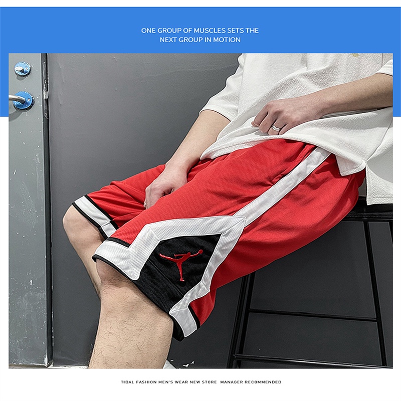 Quần Short Thể Thao Nike 100% Vải Lụa Lạnh Nhanh Khô Thêu Họa Tiết Cá Tính Cho Nam