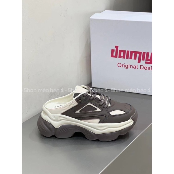 Sục thể thao trắng viền pha màu đế cao fullbox hàng quảng châu cao cấp