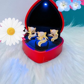NHẪN HỒ LY MẶT ĐÍNH ĐÁ CAO CẤP ĐỦ SIZE