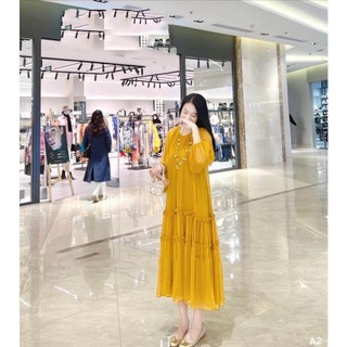 [ VT131 ] Váy tơ lụa tay bồng maxi dáng dài