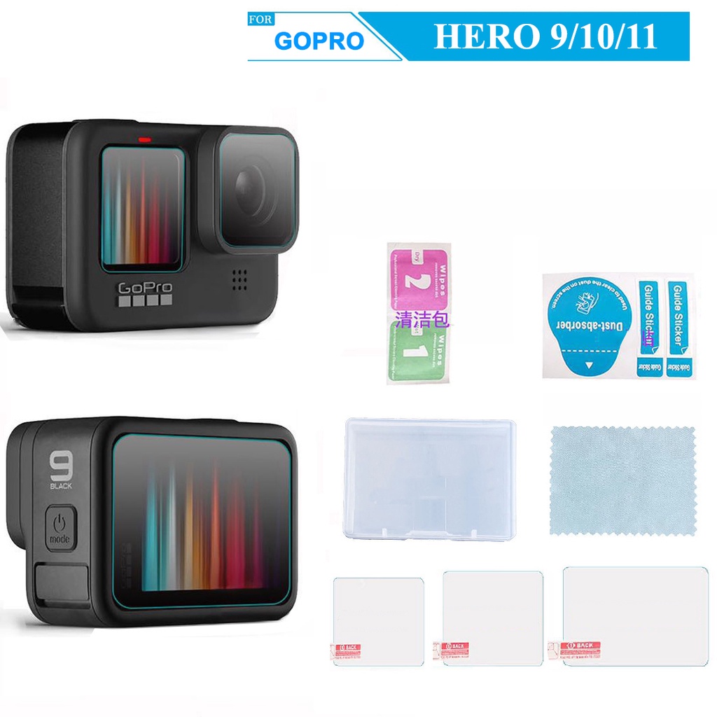 Bộ miếng dán cường lực màn hình GoPro Hero 9, GoPro Hero 10, GoPro Hero 11