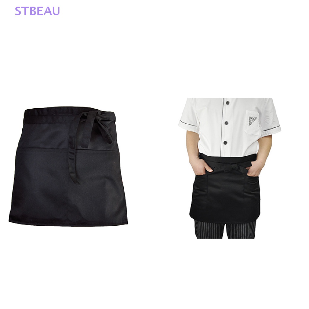 Tạp Dề Ngắn Có Túi Màu Đen Dành Cho Nhân Viên Phục Vụ Nhà Hàng