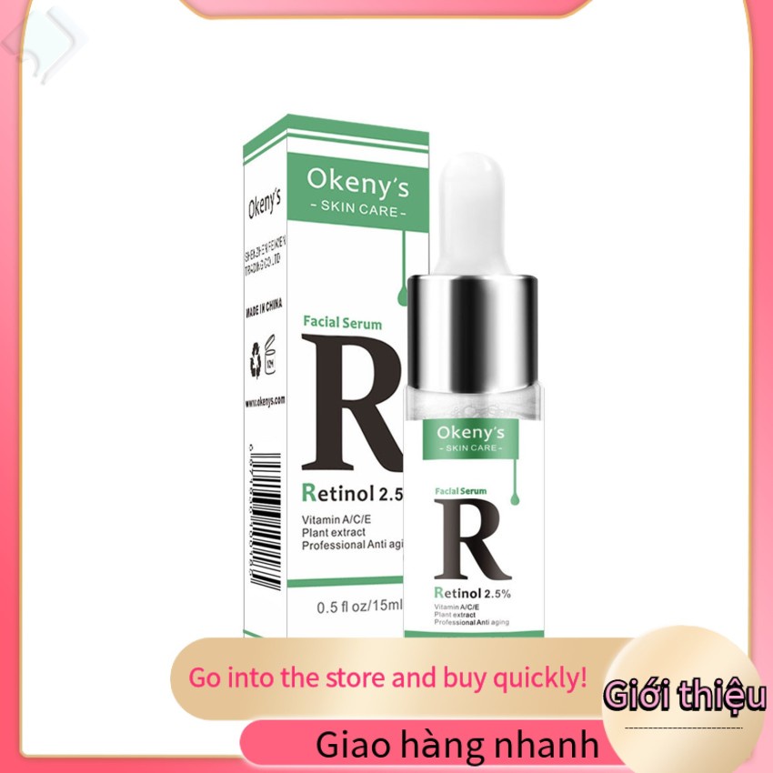 Tinh Chất Retinol 2.5% Retinol Vitamin A / C / E Giúp Chống Lão Hóa Và Làm Trắng Da Mặt 15ml