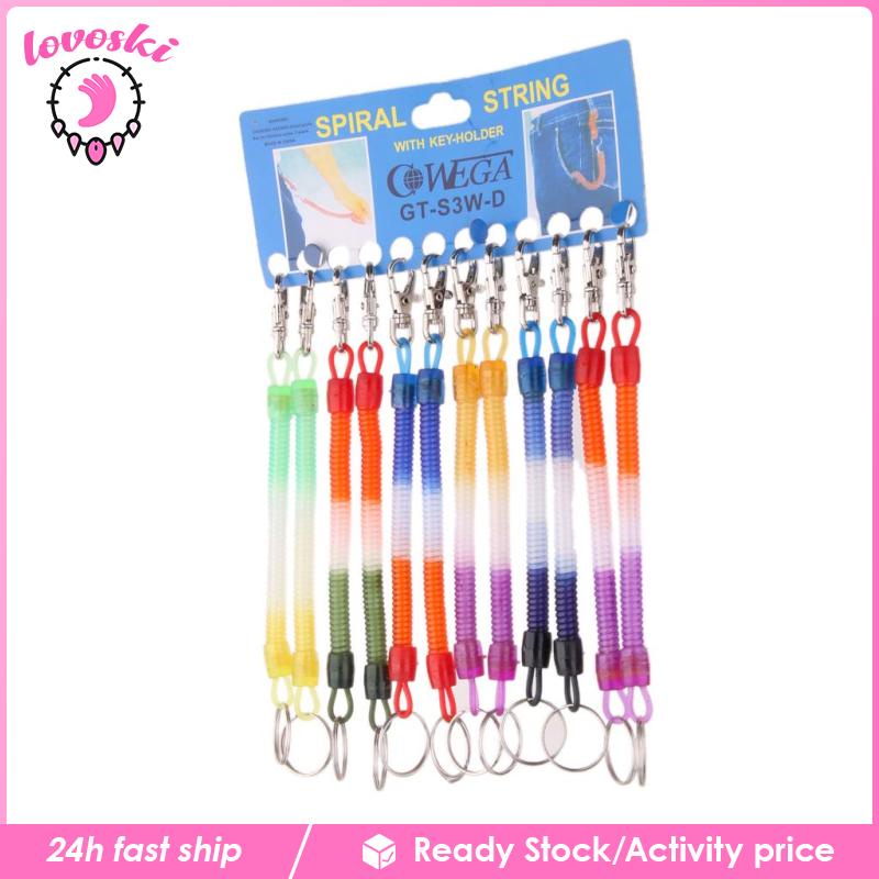 [Lovoski] Dây Móc Khóa Xoắn Ốc Có Thể Kéo Dài