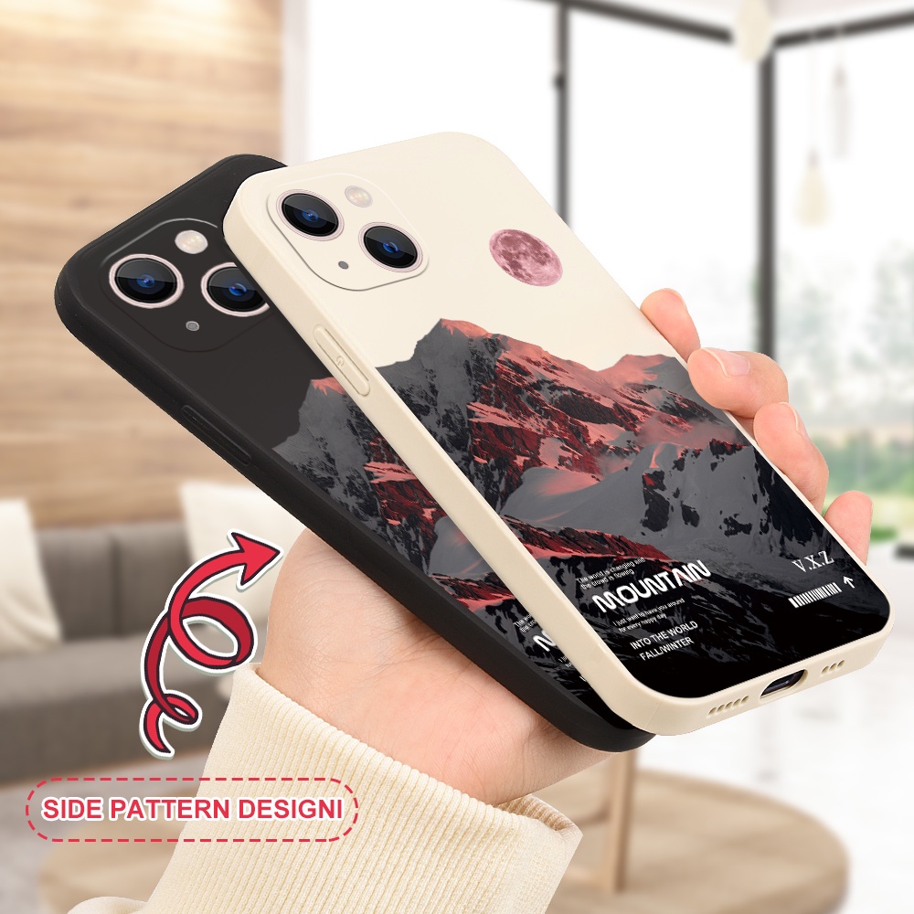 Ốp Điện Thoại Silicon Mềm Hình Núi Tuyết Cho iPhone 11 8 7 6 Plus 6SP 6 6 6s 7 8 11 12 13 14 Pro Max X Xs Max XR 12 13 mini B1K413L