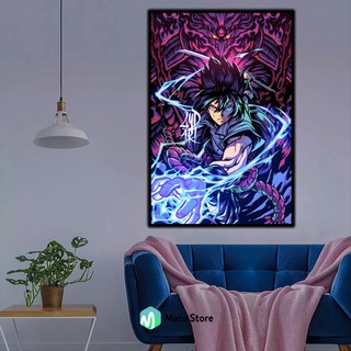 Tranh Sasuke 3D Naruto Treo Tường Có Khung Trang Trí Phòng Ngủ