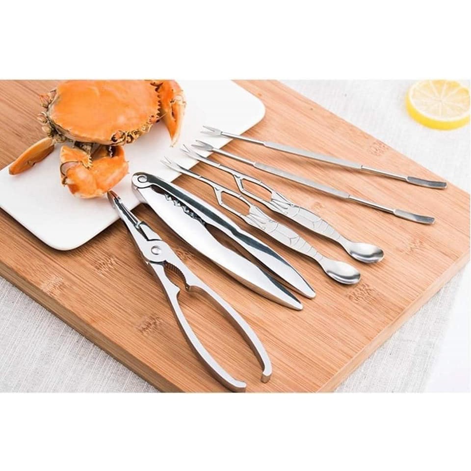 Set bộ dụng cụ ăn hải sản Innox cao cấp cực kỳ tiện dụng