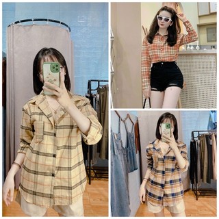 🔥🔥freeship🔥áo sơ mi kẻ cực hót. hàng siêu đẹp. kèm video và ảnh thật chụp sàn