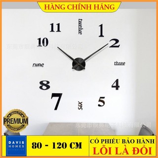 [CHÍNH HÃNG] Đồng hồ dán tường 3D trang trí loại lớn treo phòng khách đẹp