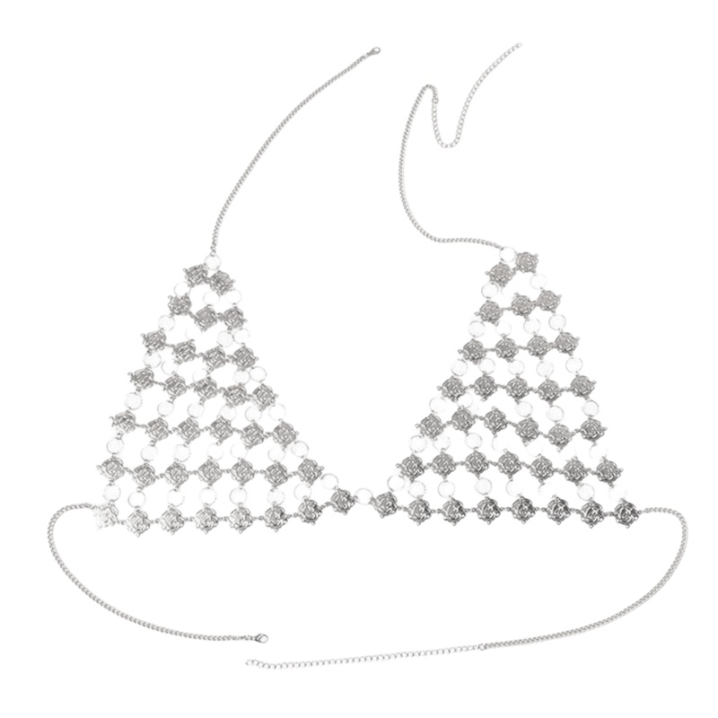 Yoi Dây Mắt Xích Đeo Ngực Bằng Kim Loại Rỗng Hình Hoa Trang Sức Đi Tiệc Tùng Cho Nữ Gi