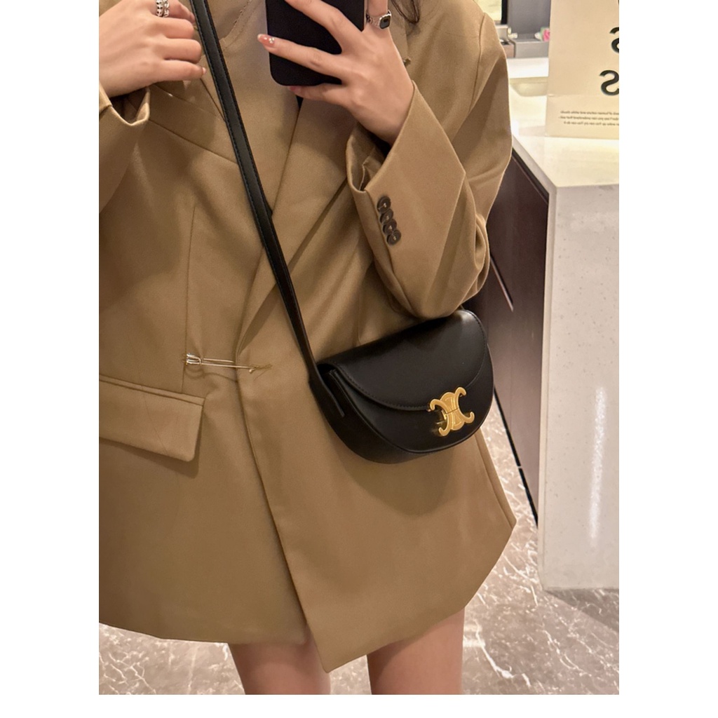 Túi Xách Đeo Vai Một Bên Vai Hình Bán Nguyệt Cao Cấp Phong Cách Mới Cho Nữ