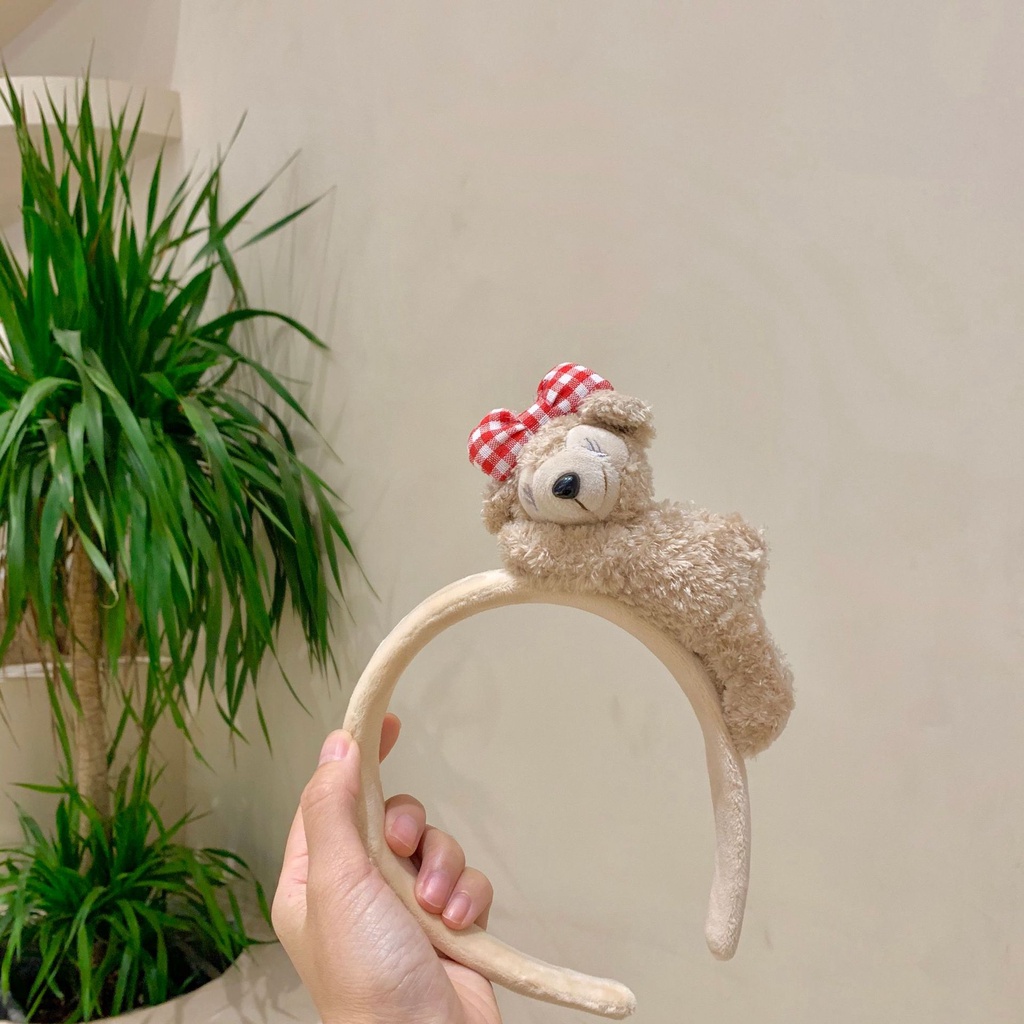 Băng Đô Cài Tóc Ba Chiều Hình Búp Bê Hoạt Hình Disney Siêu Dễ Thương Vui Nhộn Phong Cách Hàn Quốc