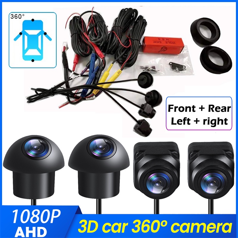 Camera Quan Sát Chim Đậu Xe 360 Độ° Camera Hành Trình 1080P AHD Phía Sau / Trước / Trái / Phải 360 Toàn Cảnh Cho Xe Hơi android Radio