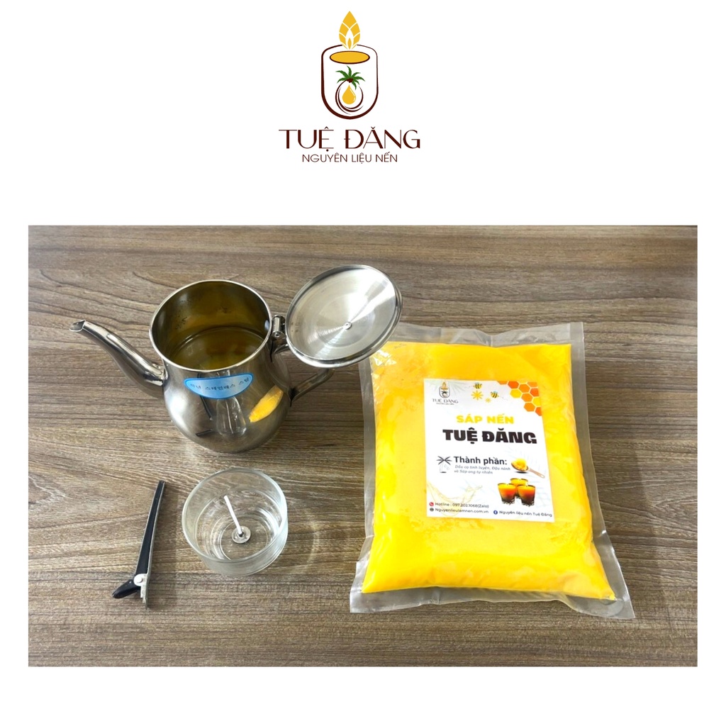 1kg Sáp nến thực vật Tuệ Đăng - chuyên dùng làm nến bơ, nến cúng phật, nến thờ cúng hanmade