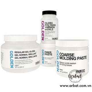 Dung môi, dung dịch pha loãng phủ bóng, phủ mờ Acrylic Golden - Hũ 237ml