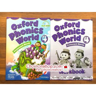 Oxford phonics 4 - sb+wb - khổ b5 - tặng file mp3