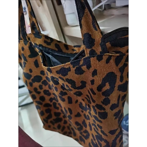 Túi tote túi vải xách tay hoạ tiết da beo báo đốm phong cách Mai Music,túi đeo vai nữ thời trang