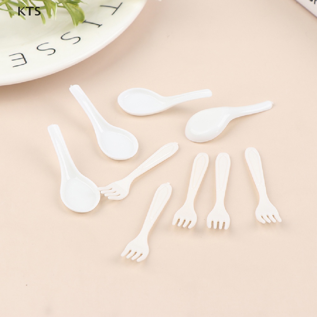 Set 10 Dụng Cụ Ăn Uống Bằng Nhựa Xinh Xắn Dùng Để Trang Trí Nhà Búp Bê