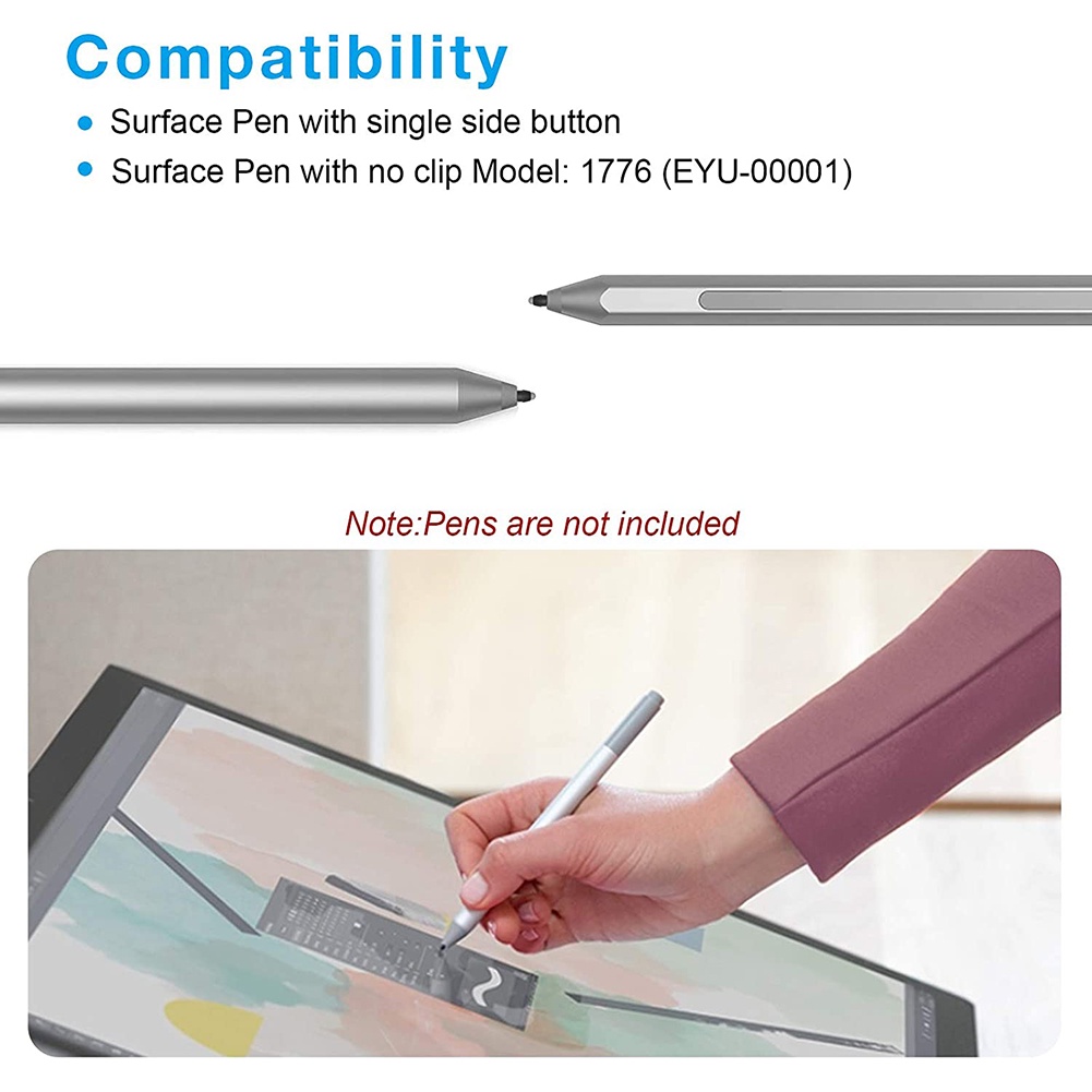 1 / 3 cái Mẹo bút stylus HB Refill Touch Capacitive Pencil Nibs Thay thế cho Microsoft Surface Pro 4 Pro 5 Pro 6 Pro 7 GO 2/3 Sách Máy tính xách tay