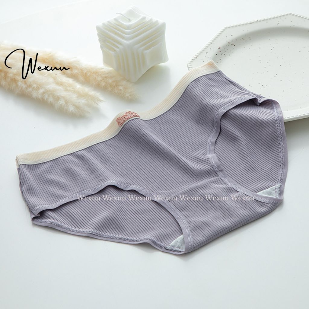 Quần lót nữ Wexuu Design vải cotton mềm mịn gân tăm co dãn kháng khuẩn cao cấp - QC115