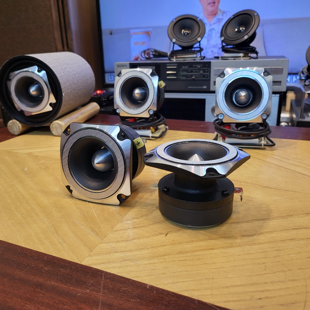 Loa siêu Treble Titan Pioneer P8804 mặt hợp kim cao cấp kèm tụ, dây dẫn và chân Loa Trép rời vuông 8Cm giá 2 chiếc