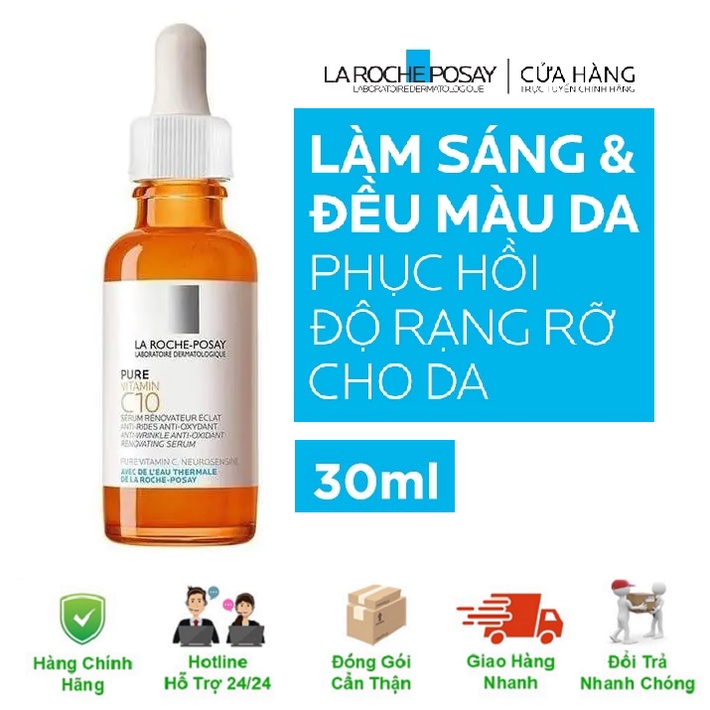 La Roche-Posay Pure Vitamin C10 - Serum C Nguyên Chất Cho Da Nhạy Cảm 30ml