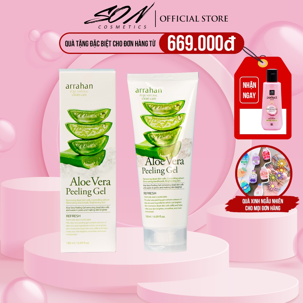 Tẩy da chết lô hội Arrahan Aloe Vera Peeling Gel 180ml