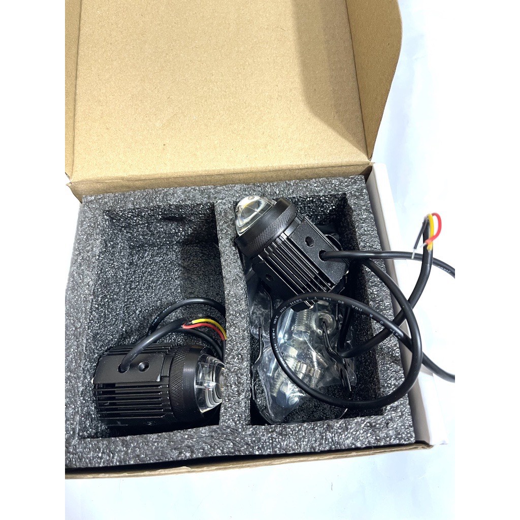 Đèn trợ sáng mini , bi cầu mini xe máy chính hãng nguồn Nhựa